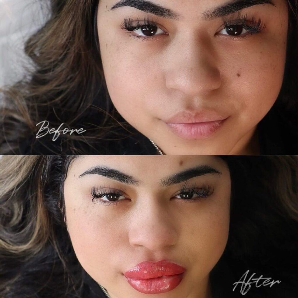lip blushing in scottsdale - before and after